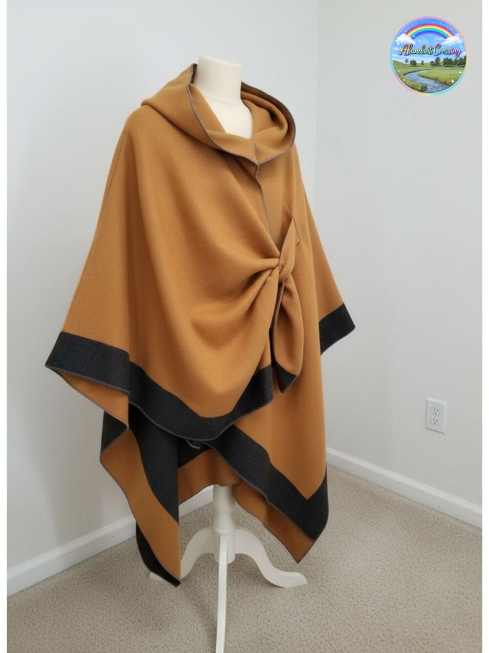 Women's Reversible Open Front Shawl Wrap Poncho Cape Soft Casual Cardigan